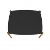 Manhattan Comfort Mid-Century Modern Gales 47.24 Dining Table with Solid Wood Legs in Matte Black Top