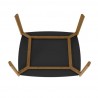 Manhattan Comfort Mid-Century Modern Gales 47.24 Dining Table with Solid Wood Legs in Matte Black Bottom