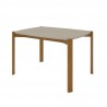 Manhattan Comfort Mid-Century Modern Gales 47.24 Dining Table with Solid Wood Legs in Greige Side