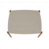 Manhattan Comfort Mid-Century Modern Gales 47.24 Dining Table with Solid Wood Legs in Greige Top
