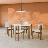 Manhattan Comfort Mid-Century Modern Gales 47.24 Dining Table with Solid Wood Legs - Set of 5  White