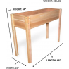 4-ft Planter Box on Legs - Dimensions