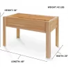 All Things Cedar 4-ft x 2-ft Raised Garden Box on Legs - Dimensions - All Things Cedar 4-ft x 2-ft Raised Garden Box on Legs - Dimensions