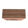 Manhattan Comfort Beekman 43.7 Low Cabinet with 4 Shelves in Brown and Pink Top