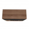 Manhattan Comfort Beekman 43.7 Low Cabinet with 4 Shelves in Brown and Black Top