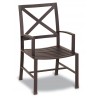 Sunset West La Jolla Aluminum 72" Rectangular Dining Chair without Cushion - Front Side Angle