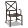 Sunset West La Jolla Aluminum Dining Chair without Cushion - Front Side Angle - Sunset West La Jolla Aluminum Dining Chair without Cushion - Front Side Angle