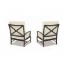 La Jolla Aluminum Club Chair With Cushions - Set of 2 - Back