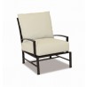 La Jolla Club Chair in Canvas Flax w/ Self Welt - Front Side Angle