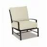 La Jolla Club Chair in Canvas Flax w/ Self Welt - Front Side Angle - La Jolla Club Chair in Canvas Flax w/ Self Welt - Front Side Angle