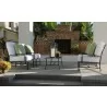 La Jolla Aluminum Club Chair With Cushions . - Lifestyle with Set - La Jolla Aluminum Club Chair With Cushions . - Lifestyle with Set