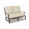 Sunset West La Jolla Aluminum Loveseat with Cushion - Front Side Angle