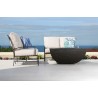 La Jolla Aluminum Loveseat With Cushions In Canvas Flax With Self Welt - Lifestyle