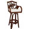 Hospitality Rattan Home Classic Indoor Swivel Rattan & Wicker Stool in TC Antique Finish