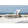 La Jolla Aluminum Chaise With Cushions In Canvas Flax With Self Welt