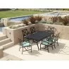 La Jolla Aluminum 72" Rectangular Dining Table - Lifestyle  - La Jolla Aluminum 72" Rectangular Dining Table - Lifestyle 