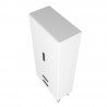 Manhattan Comfort Beekman 67.32 Tall Cabinet with 6 Shelves in White Top