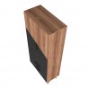 Manhattan Comfort Beekman 67.32 Tall Cabinet with 6 Shelves in Brown and Black Top Angle