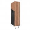 Manhattan Comfort Beekman 67.32 Tall Cabinet with 6 Shelves in Brown and Black Side