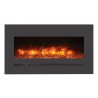 Amantii Wall Mount / Flush Mount - 34" Electric Fireplace with a Steel Surround and Glass Media 