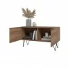 Manhattan Comfort Beekman 35.43 Accent Cabinet with 2 Shelves in Brown Open - Manhattan Comfort Beekman 35.43 Accent Cabinet with 2 Shelves in Brown Open