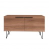 Manhattan Comfort Beekman 35.43 Accent Cabinet with 2 Shelves in Brown Front