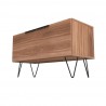 Manhattan Comfort Beekman 35.43 Accent Cabinet with 2 Shelves in Brown Side