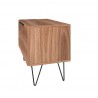 Manhattan Comfort Beekman 35.43 Accent Cabinet with 2 Shelves in Brown Side