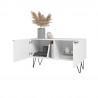 Manhattan Comfort Beekman 35.43 Accent Cabinet with 2 Shelves in White Open