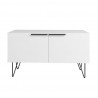 Manhattan Comfort Beekman 35.43 Accent Cabinet with 2 Shelves in White Front