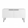 Manhattan Comfort Beekman 35.43 Accent Cabinet with 2 Shelves in White Front - Manhattan Comfort Beekman 35.43 Accent Cabinet with 2 Shelves in White Front