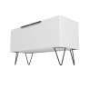 Manhattan Comfort Beekman 35.43 Accent Cabinet with 2 Shelves in White Bottom