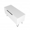 Manhattan Comfort Beekman 35.43 Accent Cabinet with 2 Shelves in White Top