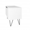 Manhattan Comfort Beekman 35.43 Accent Cabinet with 2 Shelves in White Side