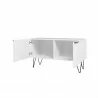 Manhattan Comfort Beekman 35.43 Accent Cabinet with 2 Shelves in White - Manhattan Comfort Beekman 35.43 Accent Cabinet with 2 Shelves in White