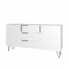 Manhattan Comfort Beekman 62.99 Sideboard with 4 Shelves in White Front - Manhattan Comfort Beekman 62.99 Sideboard with 4 Shelves in White Front