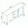 Manhattan Comfort Beekman 62.99 Sideboard with 4 Shelves - Manhattan Comfort Beekman 62.99 Sideboard with 4 Shelves