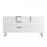 Manhattan Comfort Beekman 62.99 Sideboard with 4 Shelves in White Front