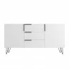 Manhattan Comfort Beekman 62.99 Sideboard with 4 Shelves in White Front - Manhattan Comfort Beekman 62.99 Sideboard with 4 Shelves in White Front
