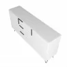 Manhattan Comfort Beekman 62.99 Sideboard with 4 Shelves in White Top - Manhattan Comfort Beekman 62.99 Sideboard with 4 Shelves in White Top