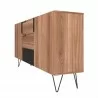 Manhattan Comfort Beekman 62.99 Sideboard with 4 Shelves in Brown and Black Side - Manhattan Comfort Beekman 62.99 Sideboard with 4 Shelves in Brown and Black Side