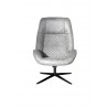 Bordeaux Chair With Footrest In Balder Leather - Front