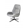 Bordeaux Chair With Footrest In Balder Leather - Front Side
