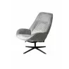 Bordeaux Chair With Footrest In Balder Leather - Angled View - Bordeaux Chair With Footrest In Balder Leather - Angled View