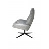 Bordeaux Chair With Footrest In Balder Leather - Side