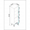 Manhattan Comfort Beekman 17.51 Narrow Bookcase Cabinet with 5 Shelves