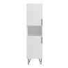 Manhattan Comfort Beekman 17.51 Narrow Bookcase Cabinet with 5 Shelves in White Front