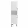 Manhattan Comfort Beekman 17.51 Narrow Bookcase Cabinet with 5 Shelves in White Front - Manhattan Comfort Beekman 17.51 Narrow Bookcase Cabinet with 5 Shelves in White Front