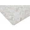 Exquisite Rugs Mosaic Leather Cowhide Ivory Area Rug 4055-002
