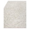 Exquisite Rugs Mosaic Leather Cowhide Ivory Area Rug 4055-003